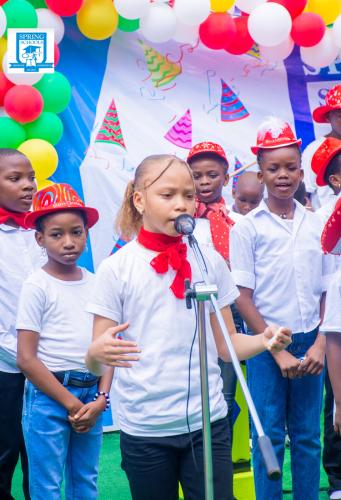 Children Singing during 2023 Xmass Party